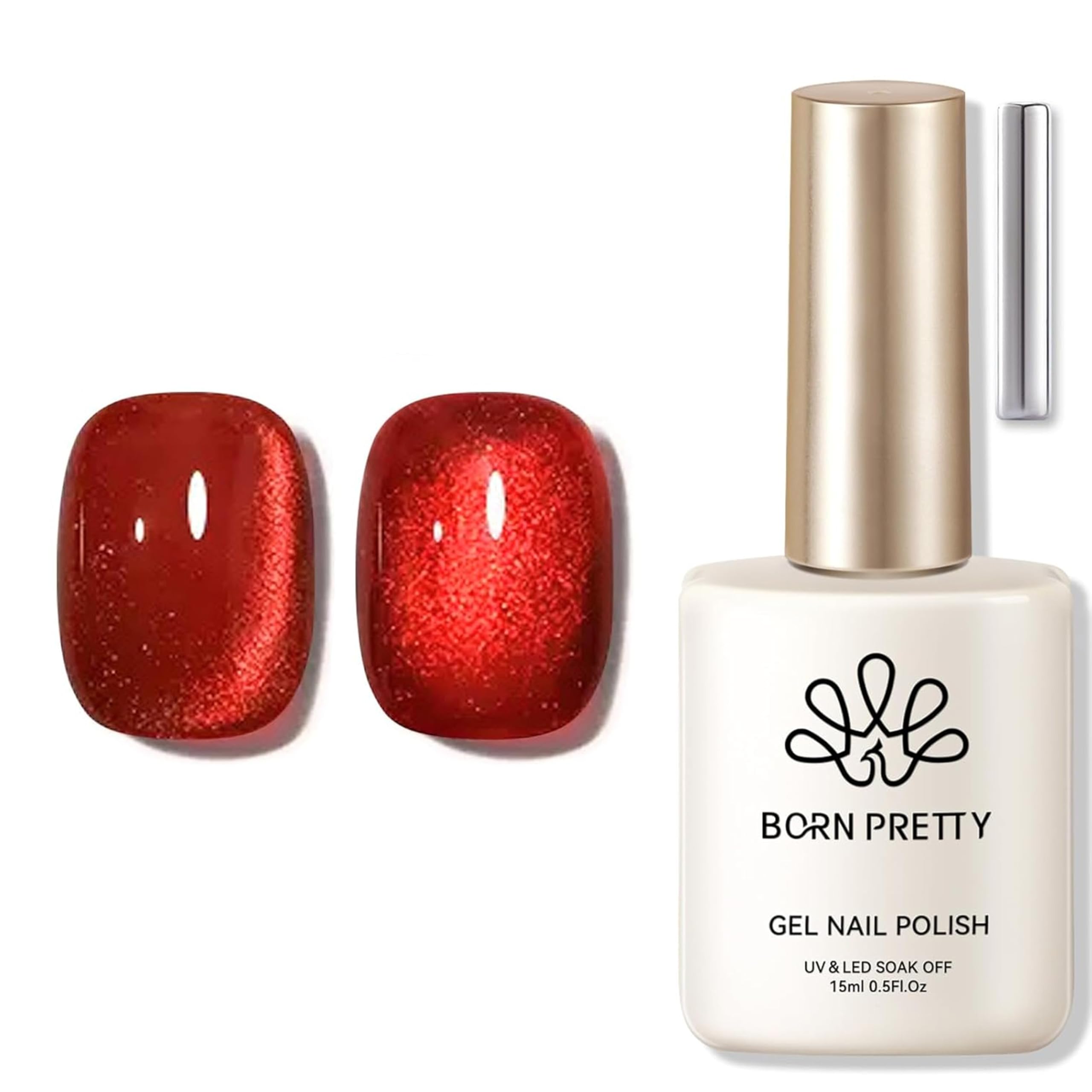 Born Pretty Red Cat magnetico gel uñas: acabado intenso y duradero