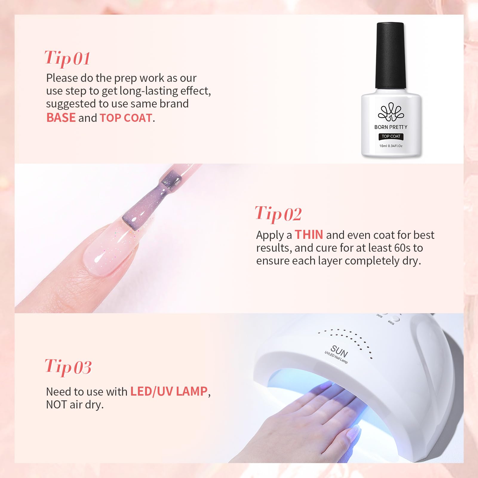 Born Pretty Kit de esmalte gel rosa, regalo perfecto