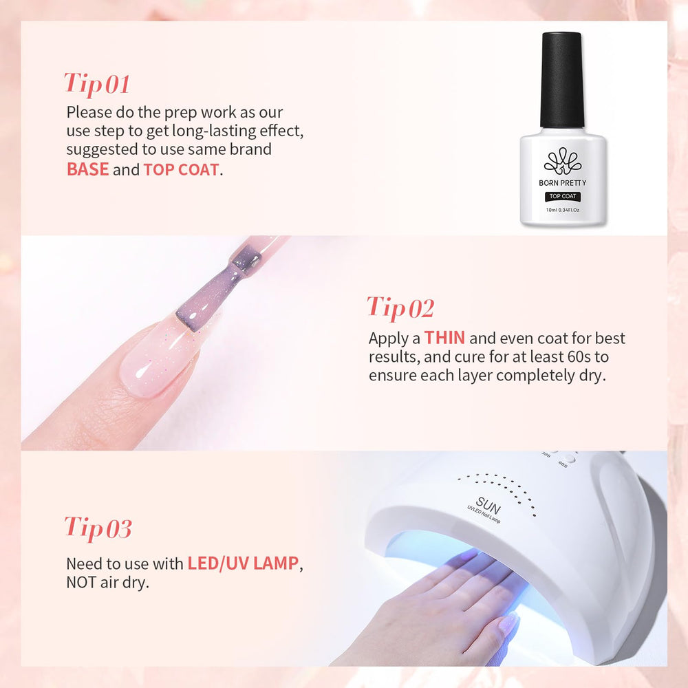 Born Pretty Kit de esmalte gel rosa, regalo perfecto