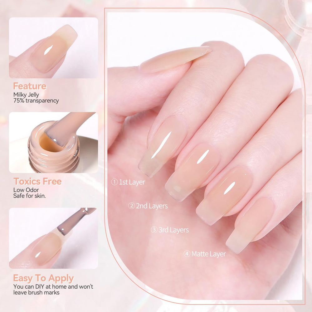 Ideal como regalo para ocasiones especiales con Born Pretty Jelly Nude Gel.