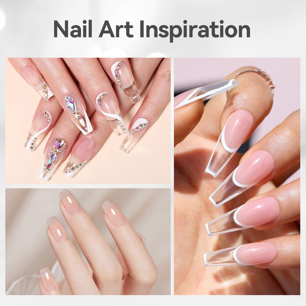 Set de 8 en 1 para uñas 15 ml enfocado en transparencias
