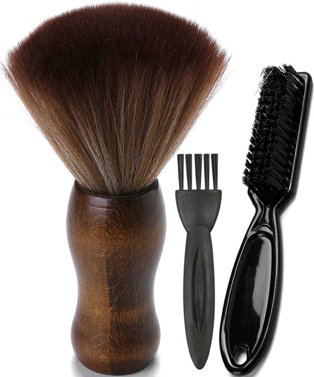Borogo cepillo cuello barbero grande para limpieza rápida tras el corte.