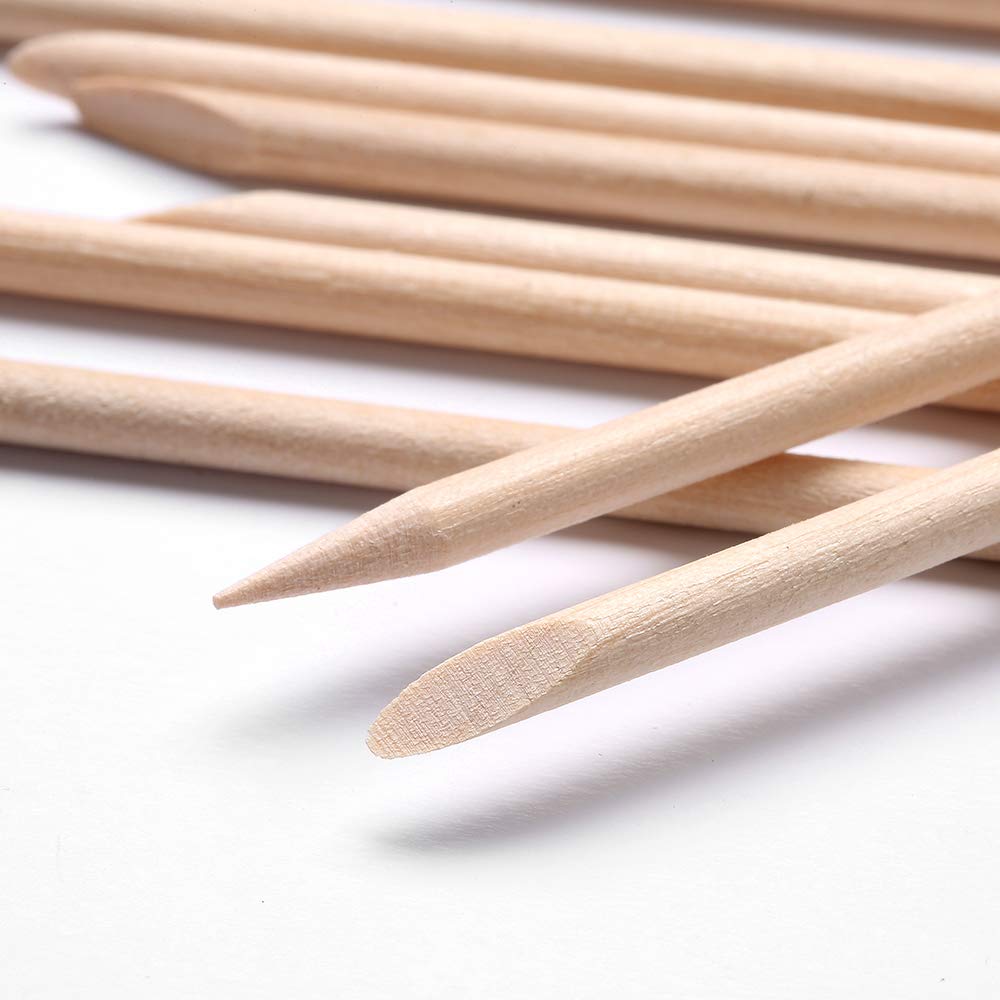 Borogo palitos naranja paquete de 100 piezas para manicura y pedicura
