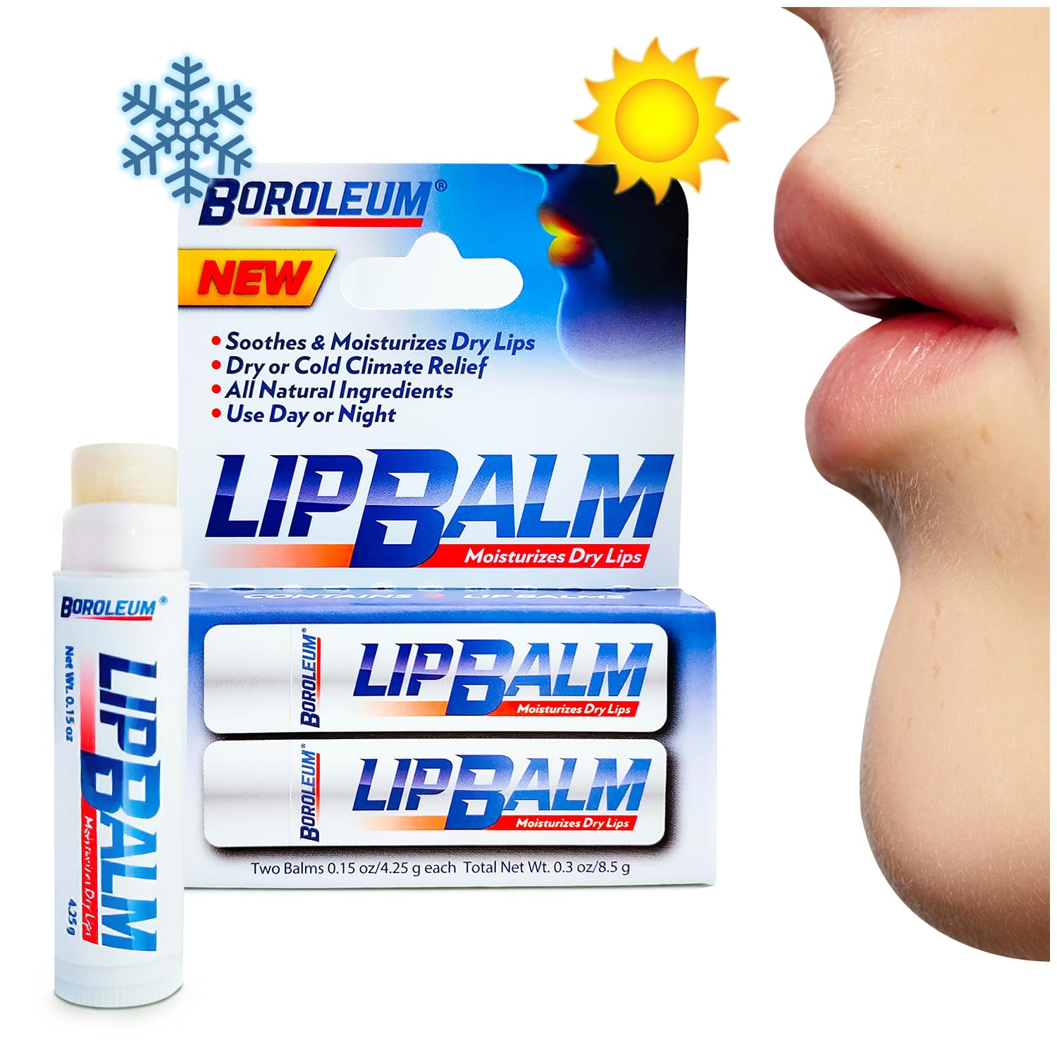 Boroleum Bálsamo Labial con experiencia 115 años, hidratación profunda para labios secos