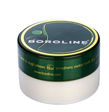 La crema BOROLINE para talones agrietados suaviza la piel y favorece el cuidado.