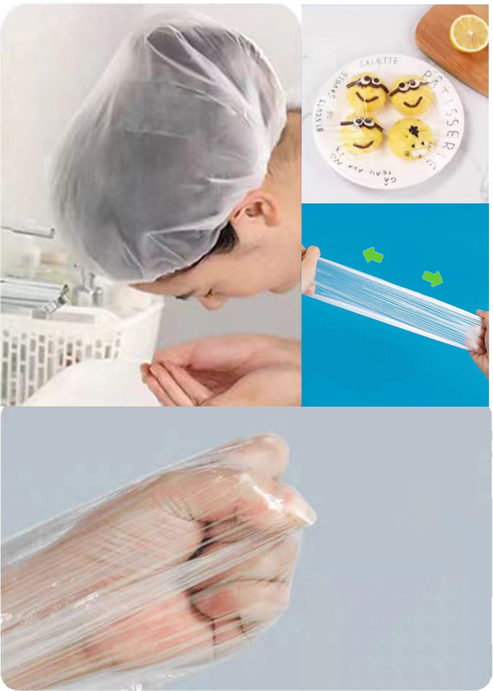 Gorro de ducha desechable Borsicge con elastico, ajuste seguro.