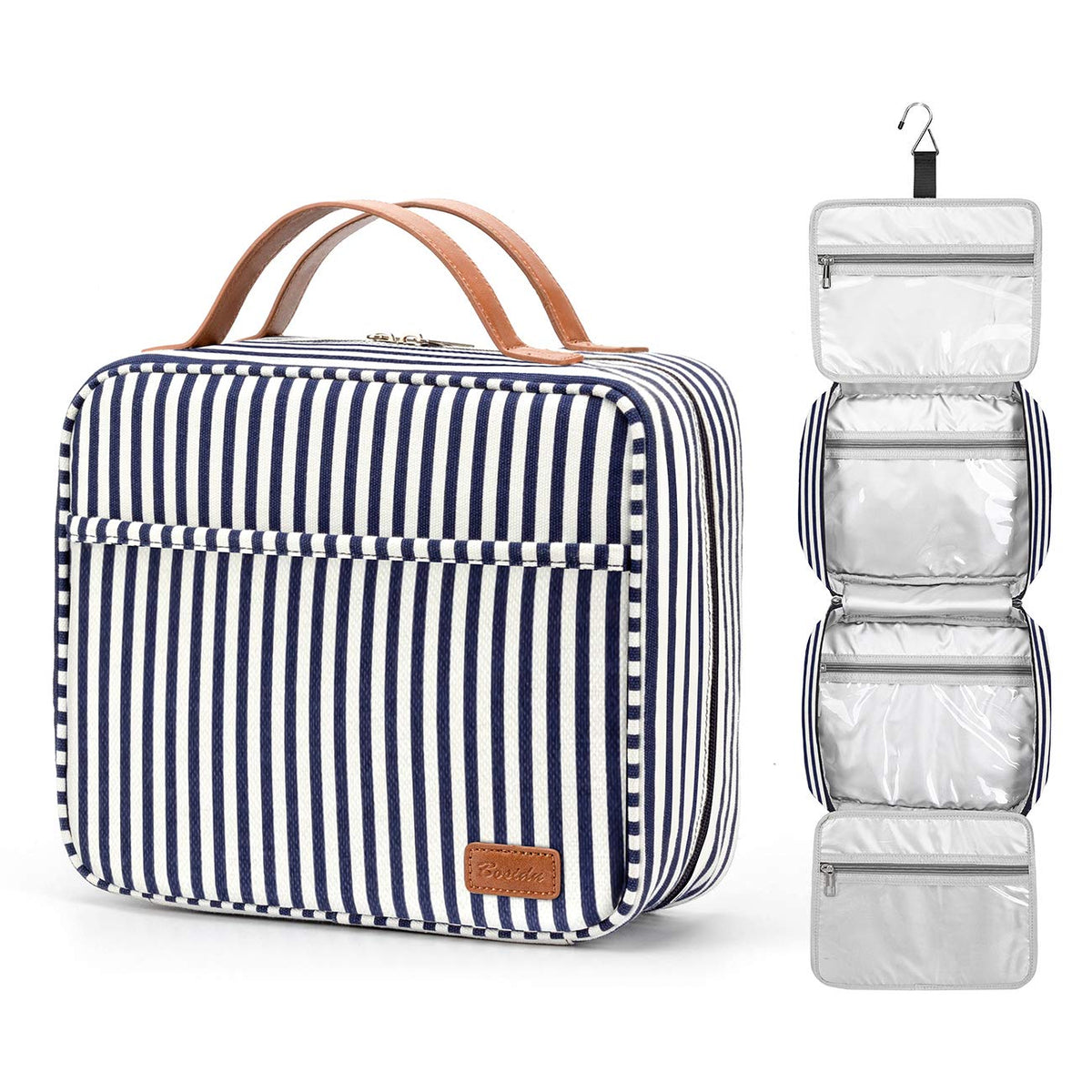 Bosidu bolsa de aseo colgante, gran capacidad para viajar y organizar cosméticos
