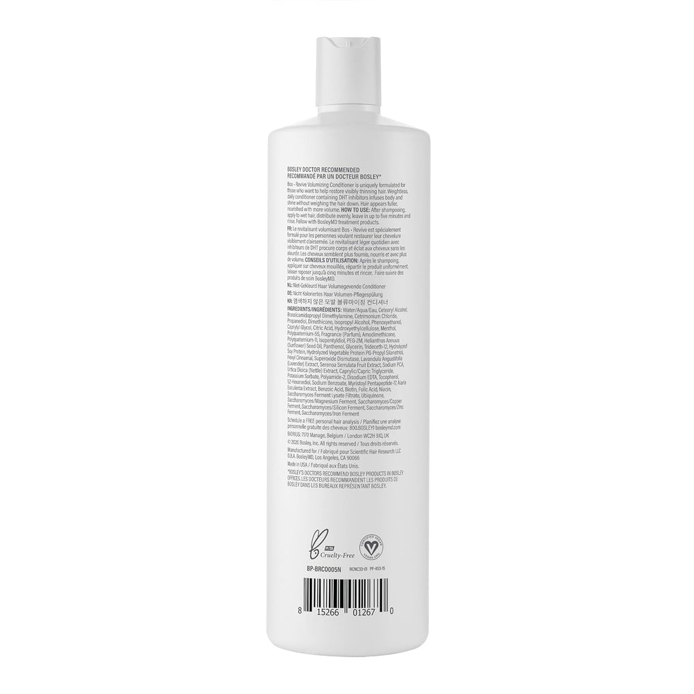 Textura cremosa de BosRevive, ideal para aplicar en la ducha y suavizar el cabello.