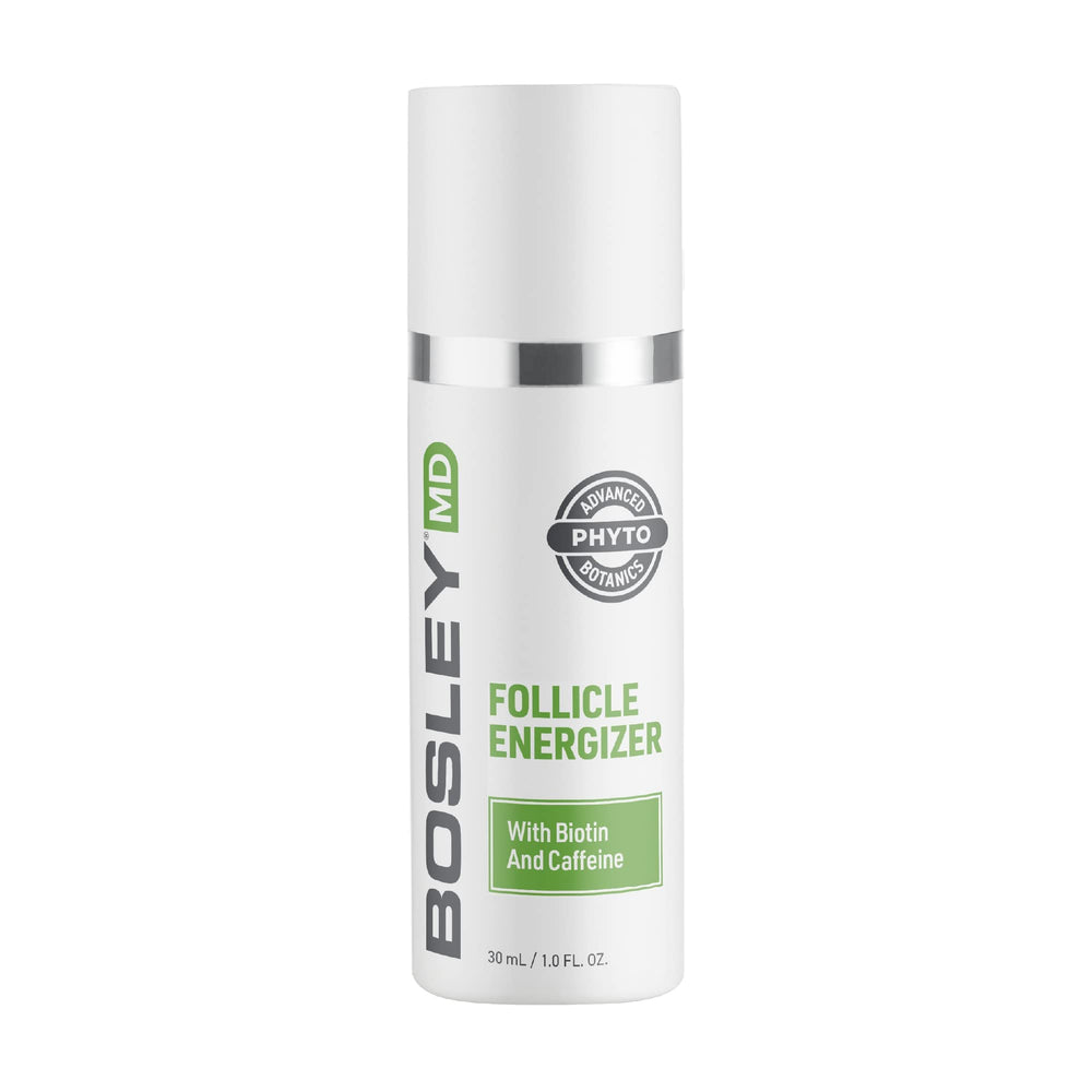 BosleyMD Energizador de folículos, botella, favorece cabello más grueso.