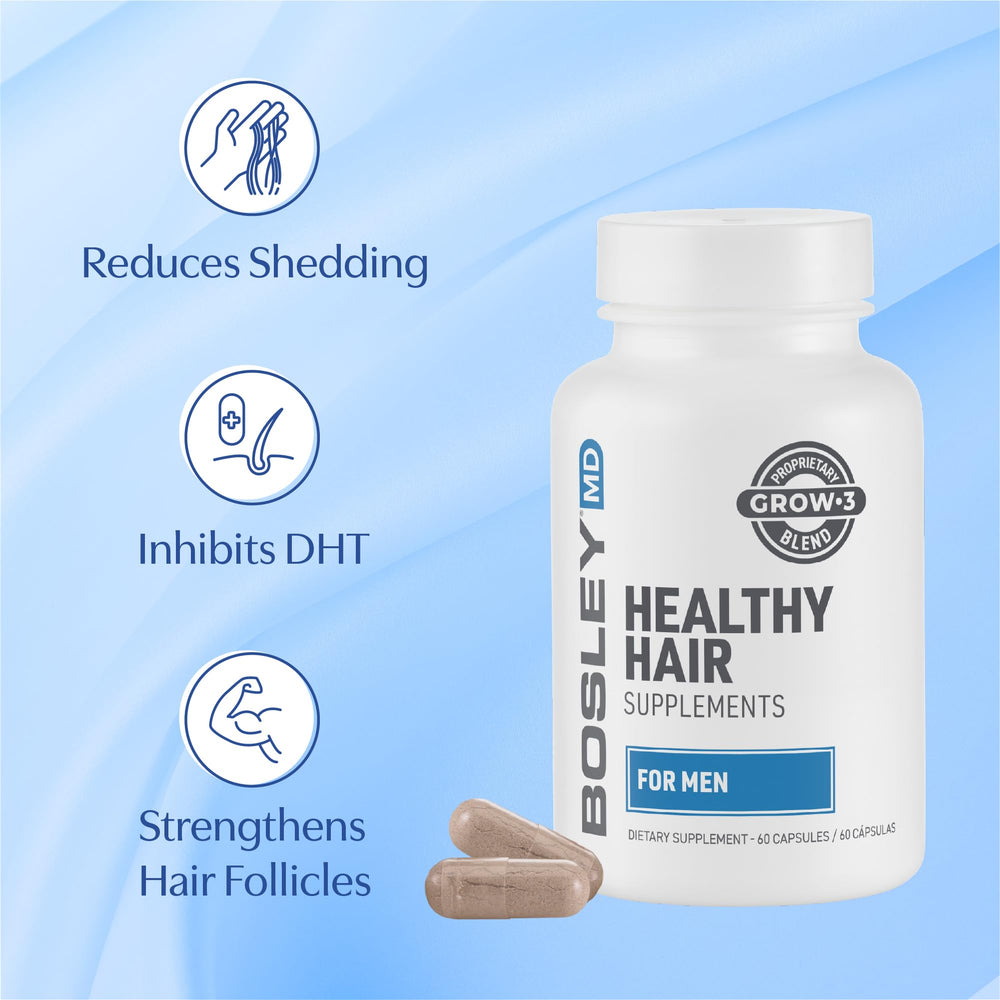 BosleyMD extracto de semilla de calabaza para cabello más lleno y saludable.
