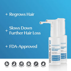 BosleyMD Minoxidil Spray Regeneración capilar visible con uso constante.