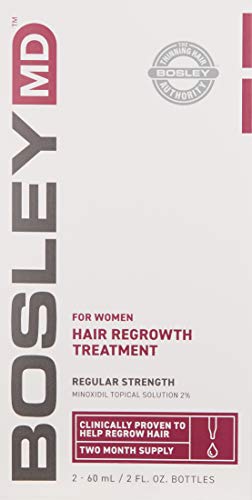 Primer plano de crecimiento capilar con BosleyMD Regrowth