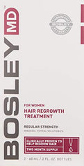 Primer plano de crecimiento capilar con BosleyMD Regrowth