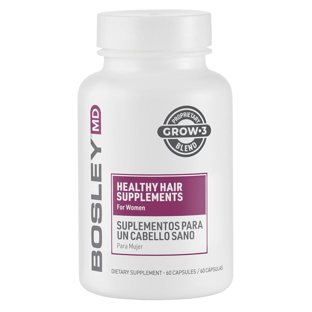 BosleyMD, suplemento para cabello de mujer, cápsulas, apoyo para un cabello más denso.