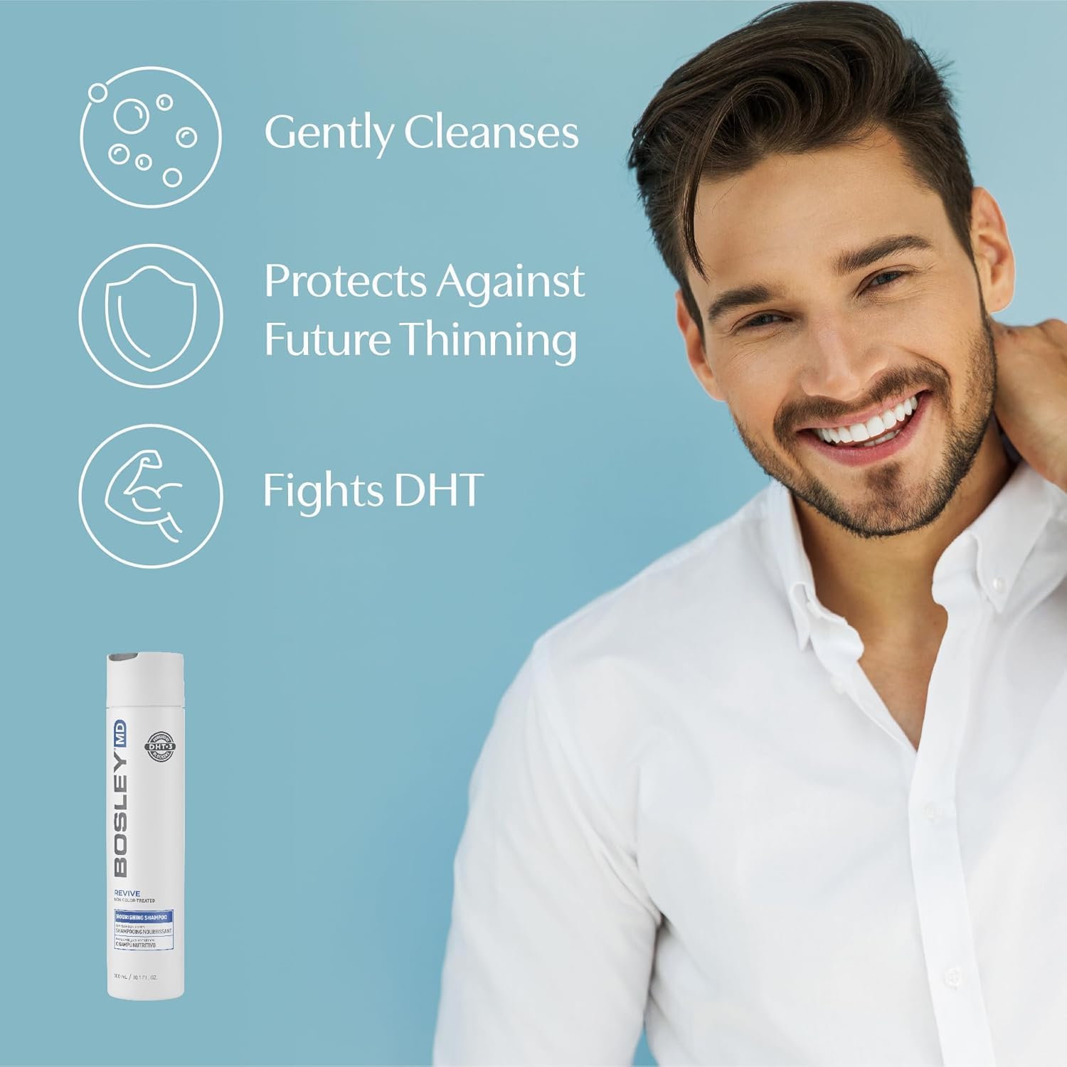 BosRevive Nourishing Shampoo ingredient spotlight with pumpkin seed extract supporting scalp health.