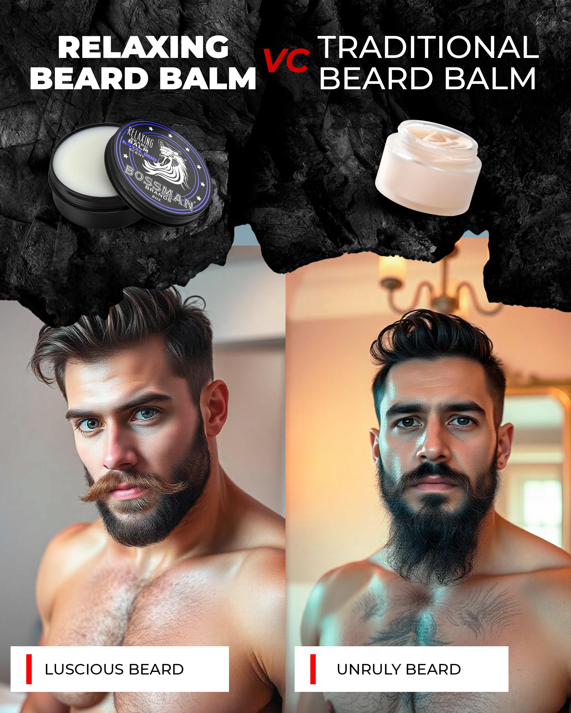 Bossman bálsamo-barba-aroma-magico: aroma cálido de sándalo y vainilla.