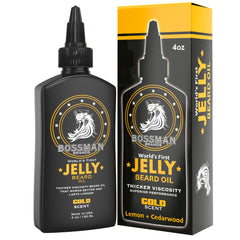 Bossman Jelly Beard: botella-4oz, hidratación duradera para barba.
