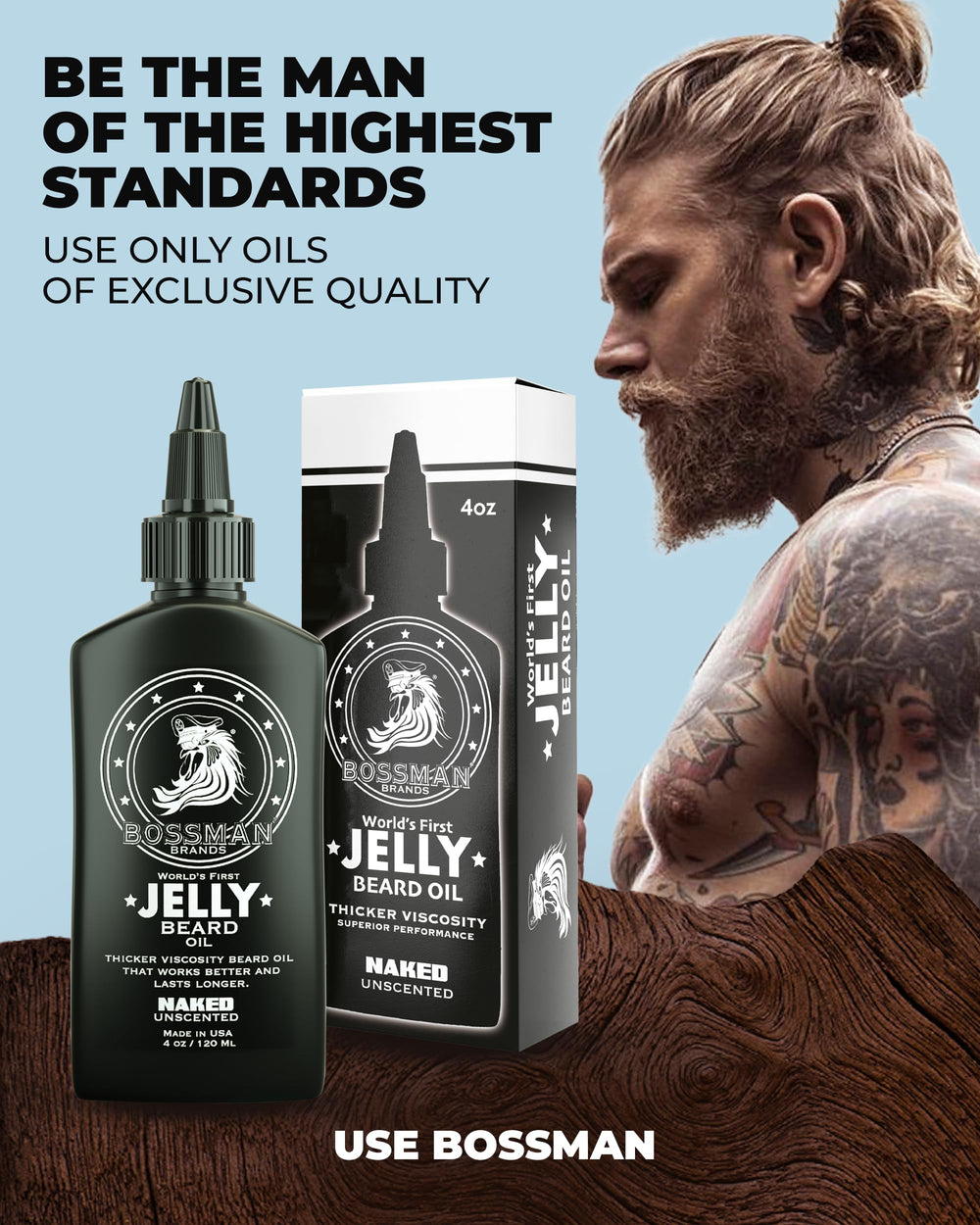 Bossman Jelly Beard Oil barba nutrida: apariencia suave y saludable