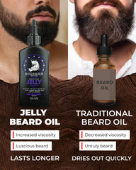 Bossman Jelly Beard Oil Royal Oud, aplicación precisa para barba más suave.