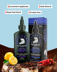 Bossman Jelly Beard Oil Royal Oud, textura gel que reduce el frizz diario.