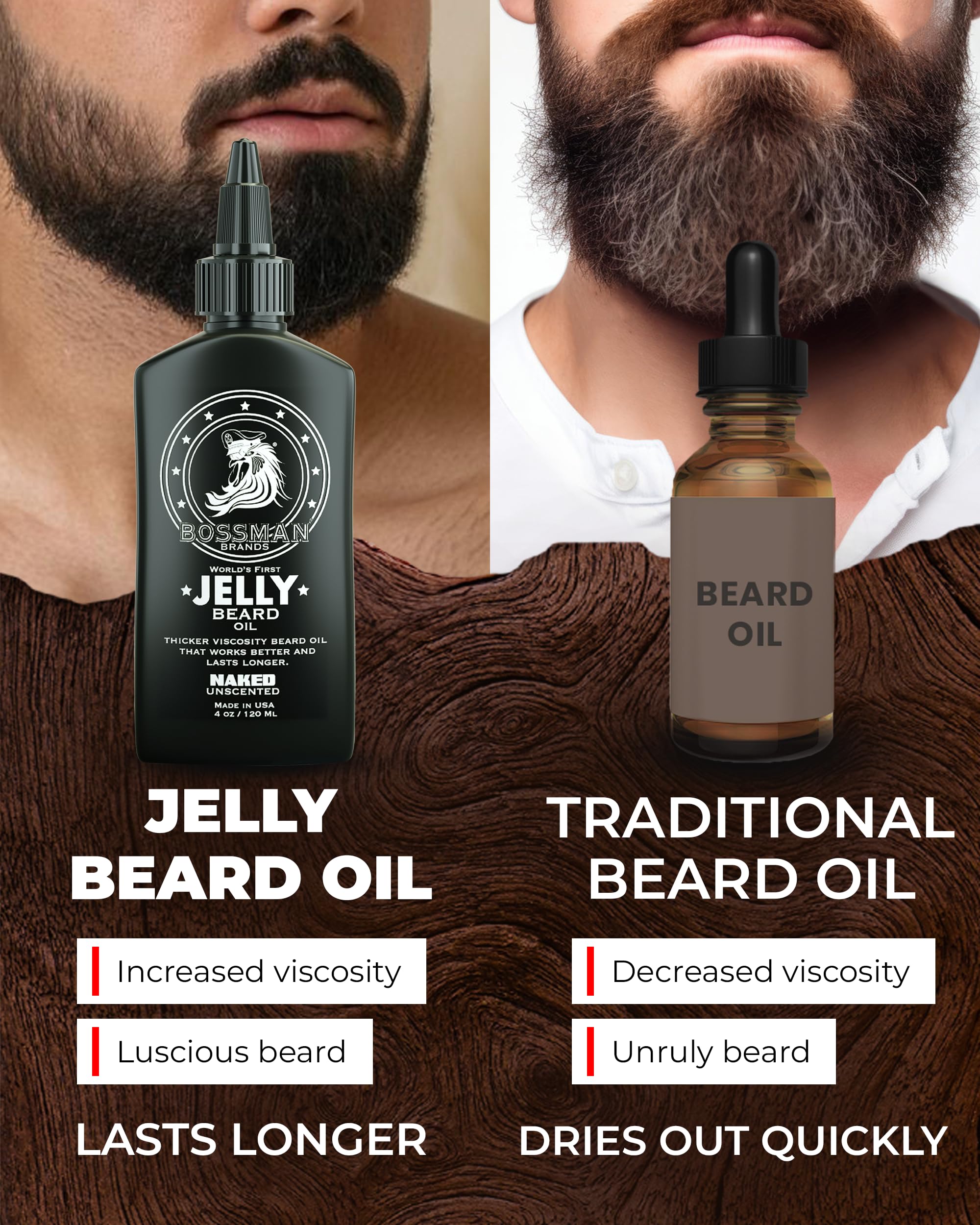 Bossman Jelly Beard Oil sin fragancia: opción sin olor para uso diario