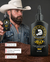 Bossman Jelly Beard: textura-gel, aporta volumen y densidad visibles.
