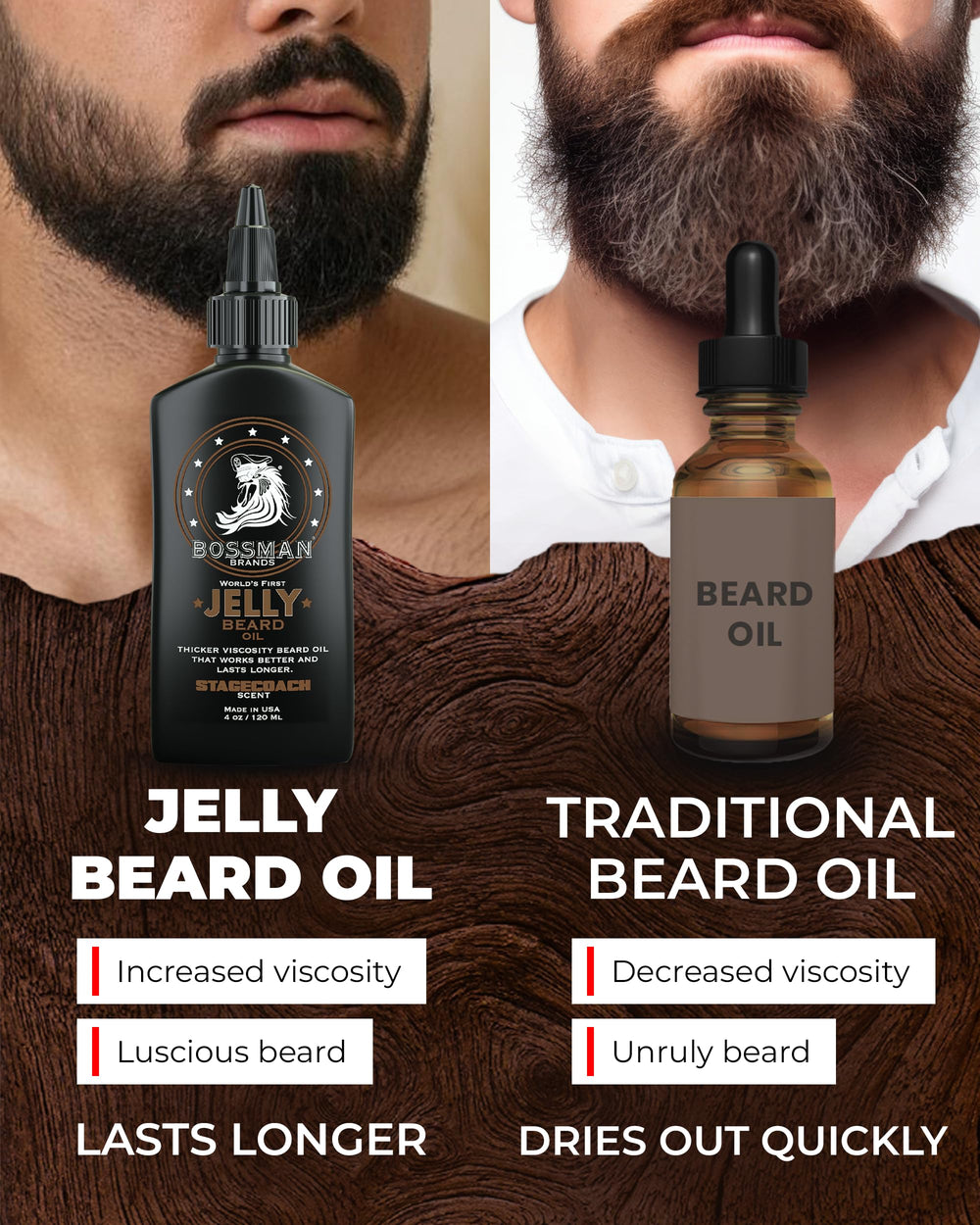 Bossman Stagecoach aroma cuero tabaco y bourbon para un estilo masculino.