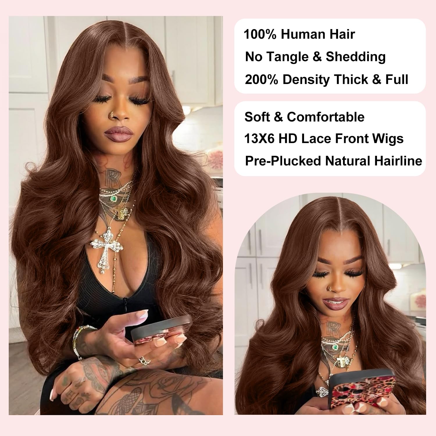 BOSTK cabello humano virgen 30 pulgadas listo para peinados duraderos