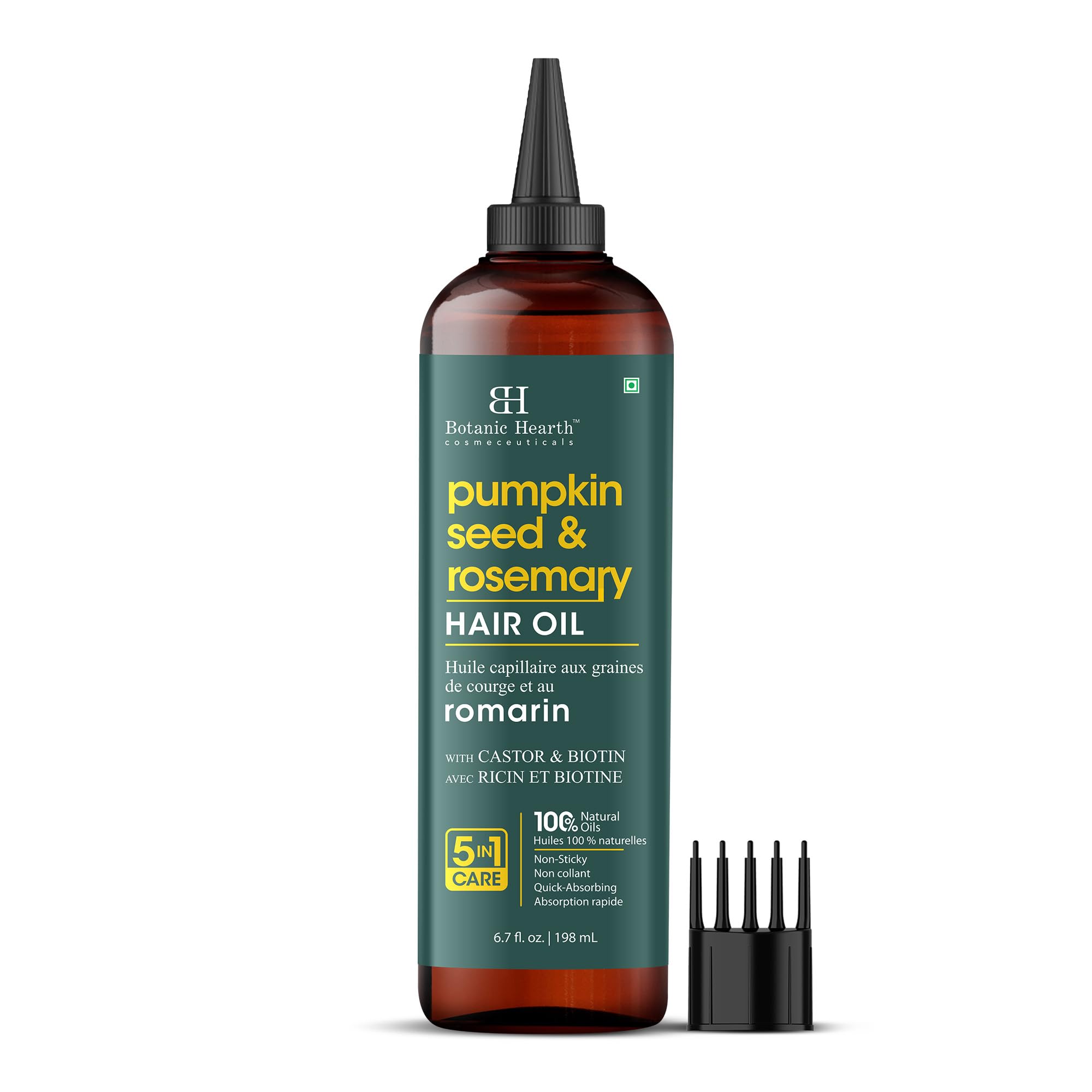 Botanic Hearth botella de aceite para cabello, tratamiento capilar diario.