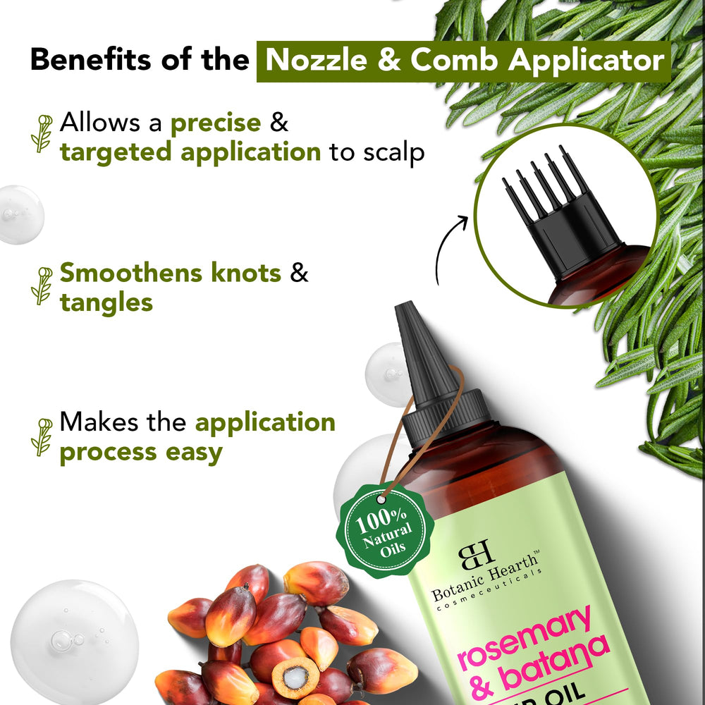 Botanic Hearth Aceite para cabello, cuidado diario que se integra a rutinas.
