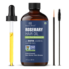 Botanic Hearth aceite de romero, botella con derrame para nutrir el cabello