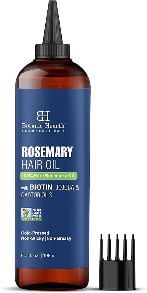 Botanic Hearth aceite romero para el cabello en botella fortalece suavemente