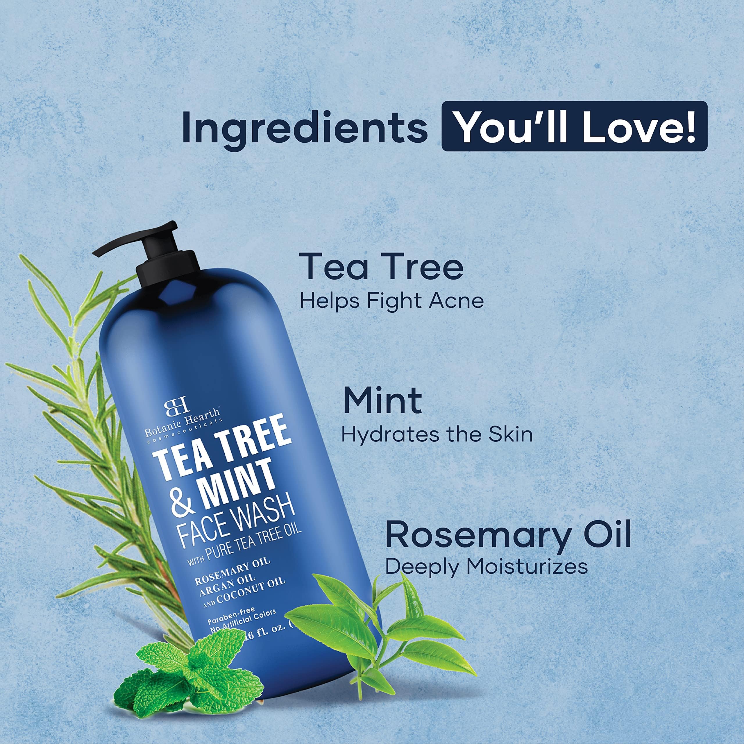 Botanic Hearth aceites botánicos coco jojoba romero y té de árbol.