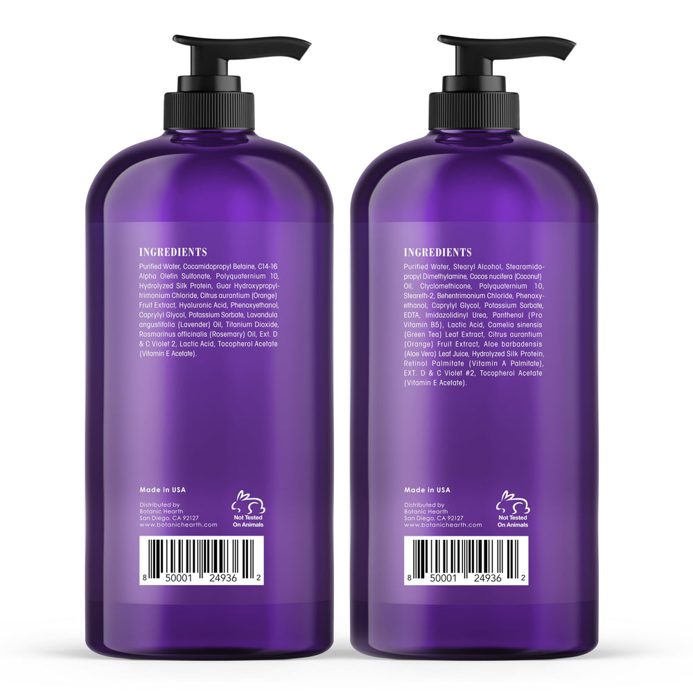 Botanic Hearth acondicionador morado: botella morada que suaviza el cabello.