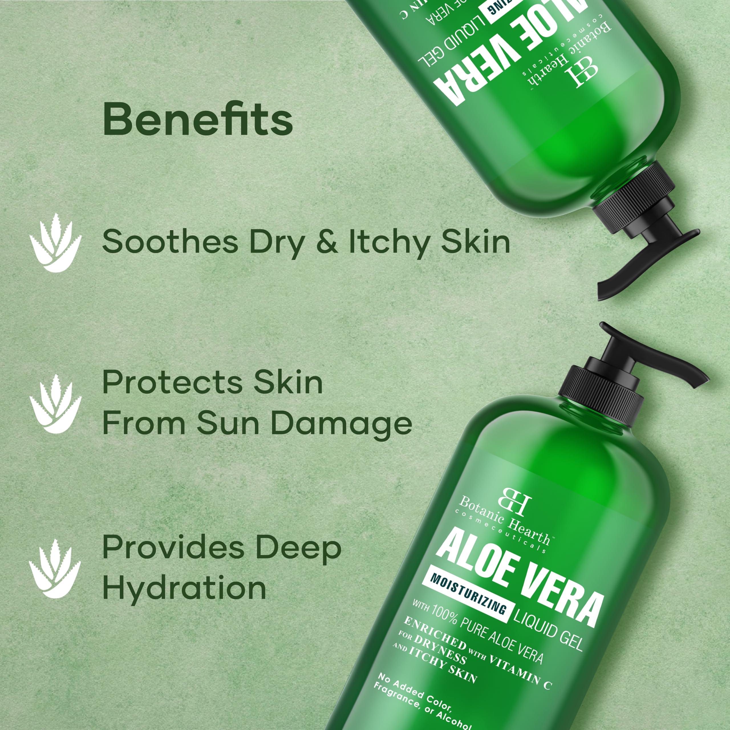 Botanic Hearth Aloe Vera Gel tras afeitado, alivio ligero y frescura.
