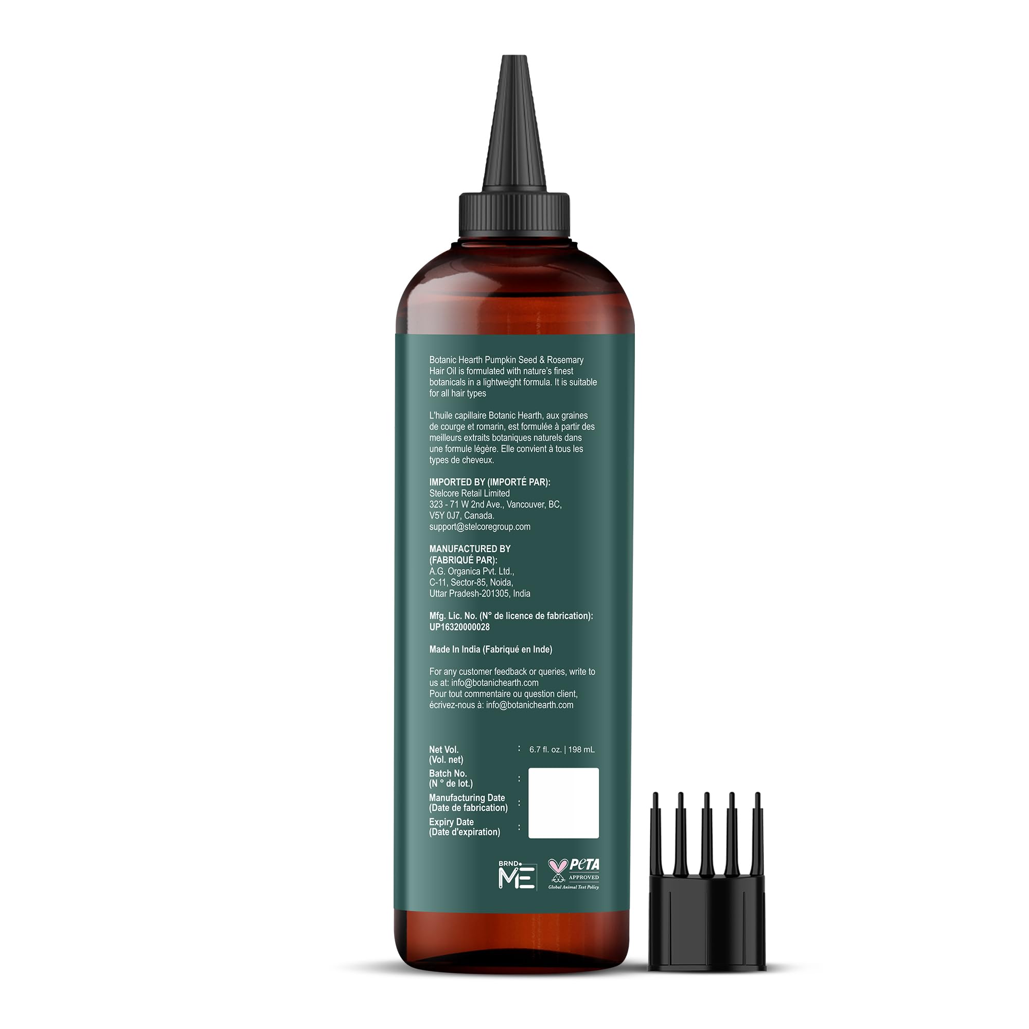 Botanic Hearth aplicación en cuero cabelludo para nutrición localizada.