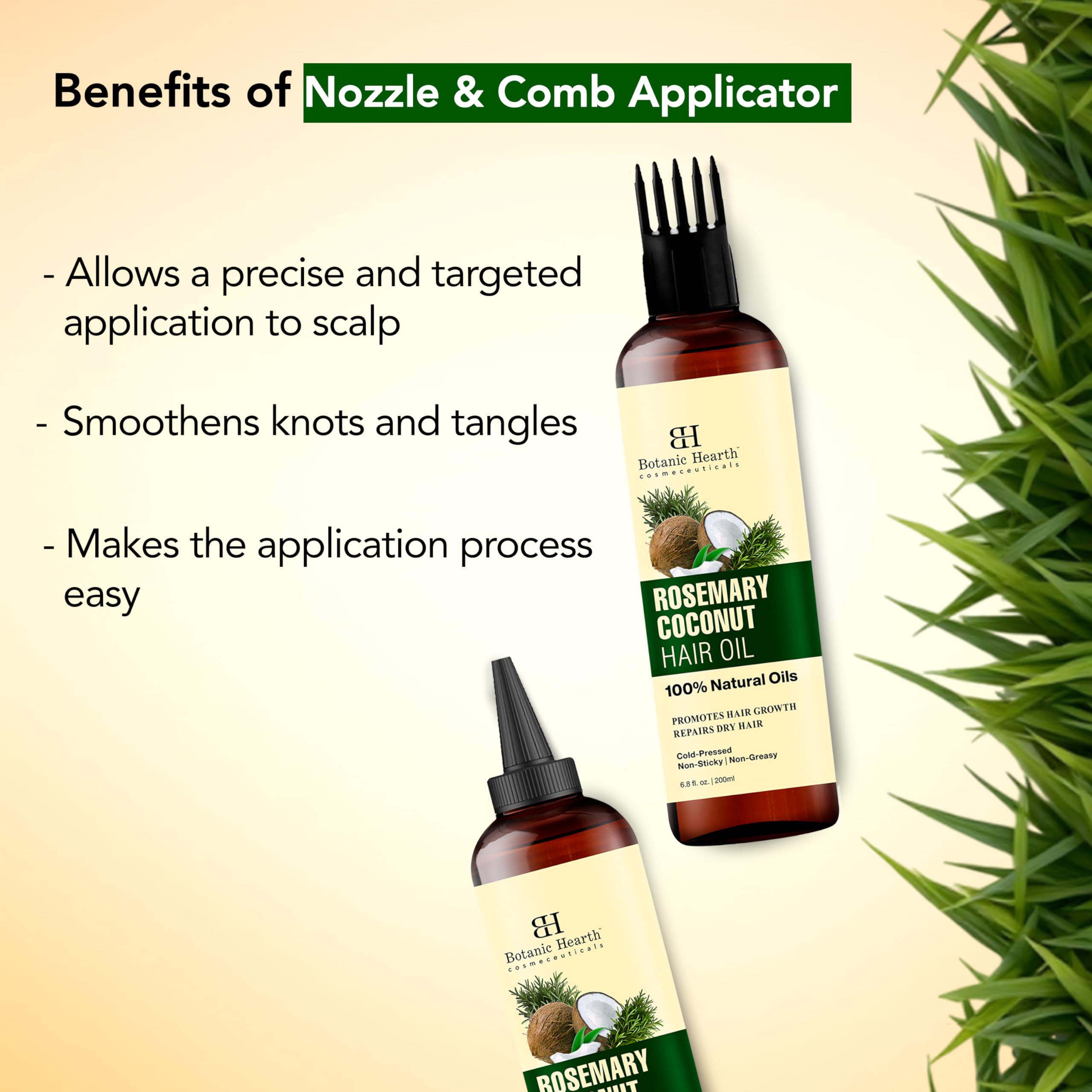 Botanic Hearth: aplicador-peine para desenredar nudos y distribuir aceite