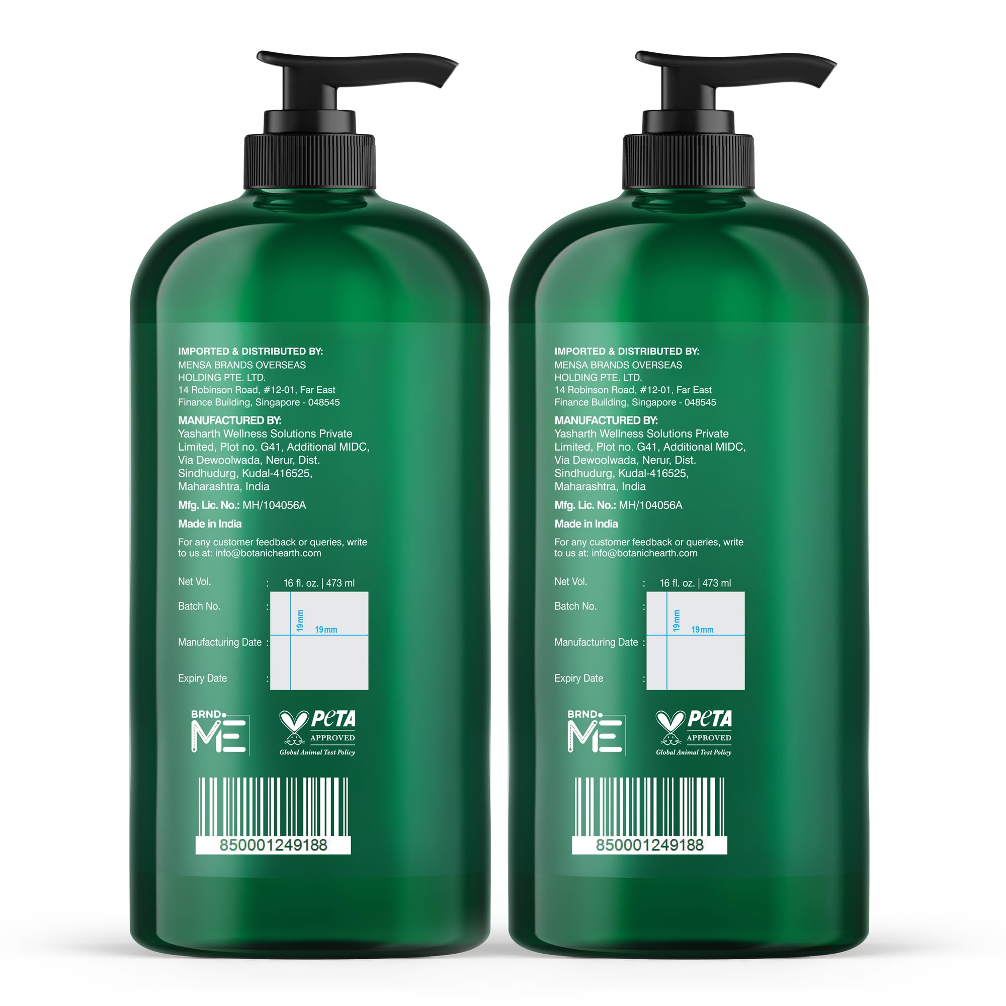 Presentación 2 pack de Botanic Hearth 16 oz