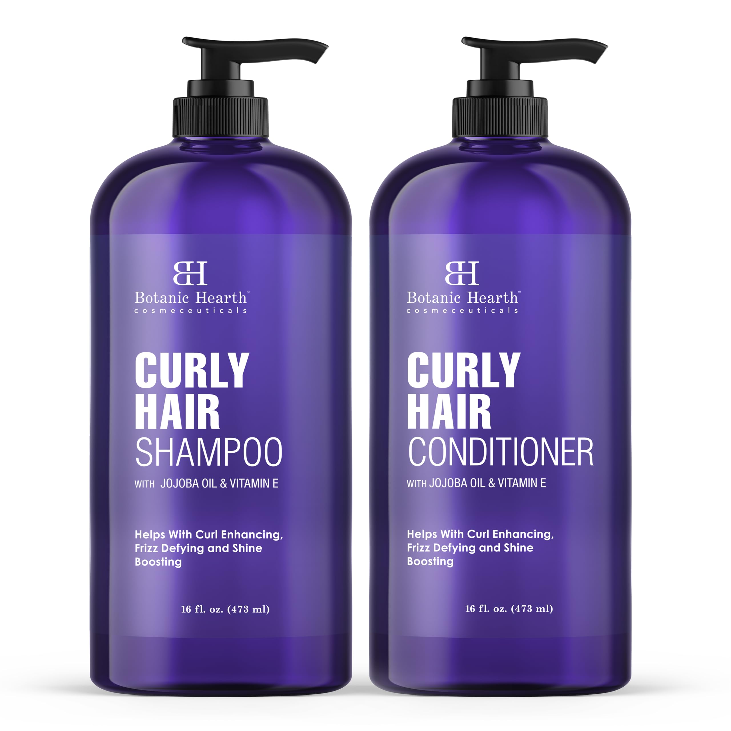 Botanic Hearth champú para cabello rizado en botella, desenredo suave.