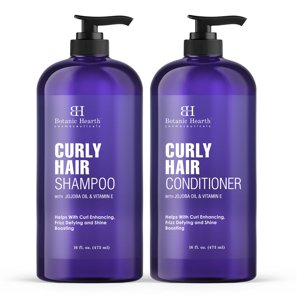 Botanic Hearth champú para cabello rizado en botella, desenredo suave.