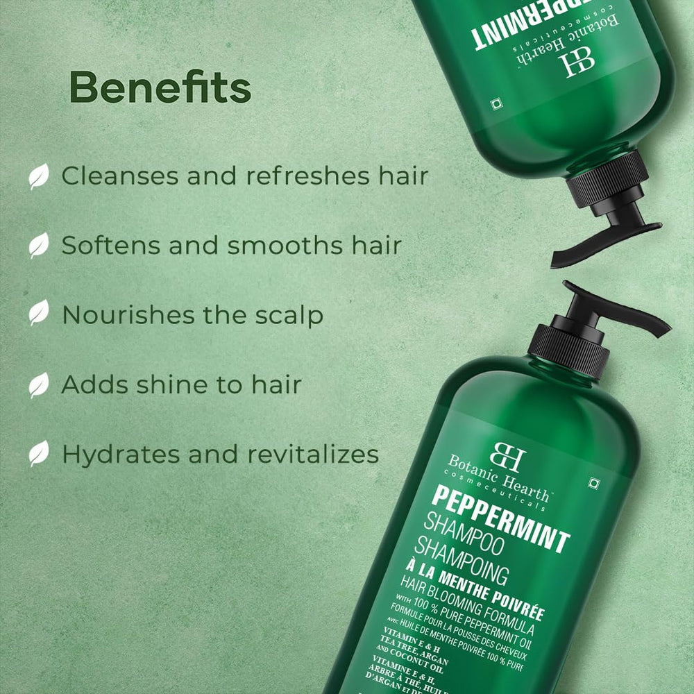 Botanic Hearth Champú de Menta: aceites de argán y coco para nutrición capilar