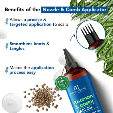 Botanic Hearth crecimiento del cabello con aceite para densidad potencial.