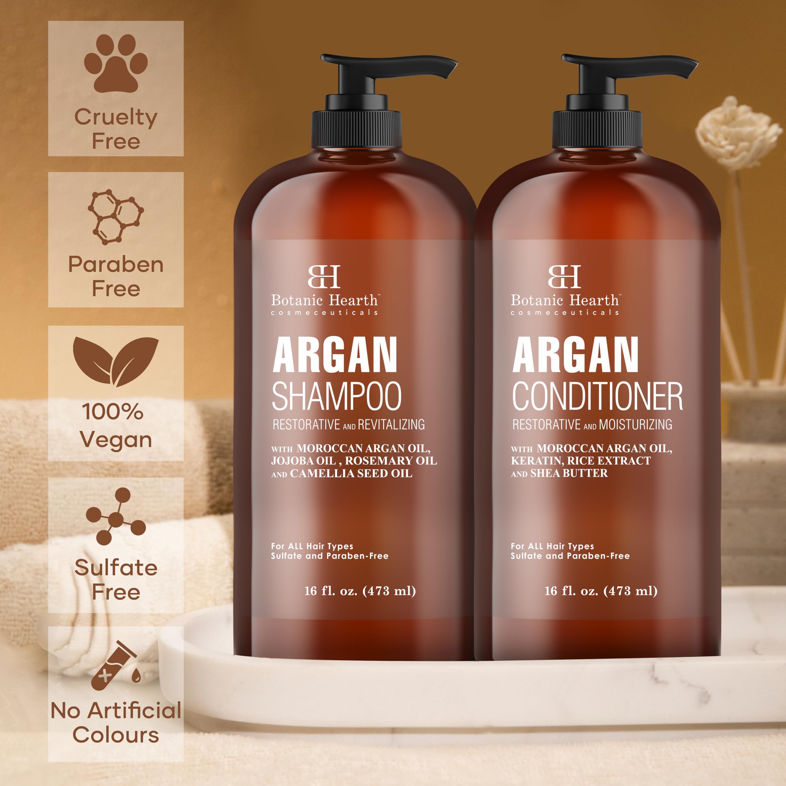 Botanic Hearth mezcla de argán, keratina y manteca de karité en champú
