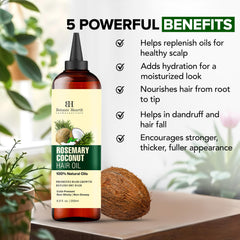 Botanic Hearth: ingredientes naturales romero coco aguacate para cabello suave