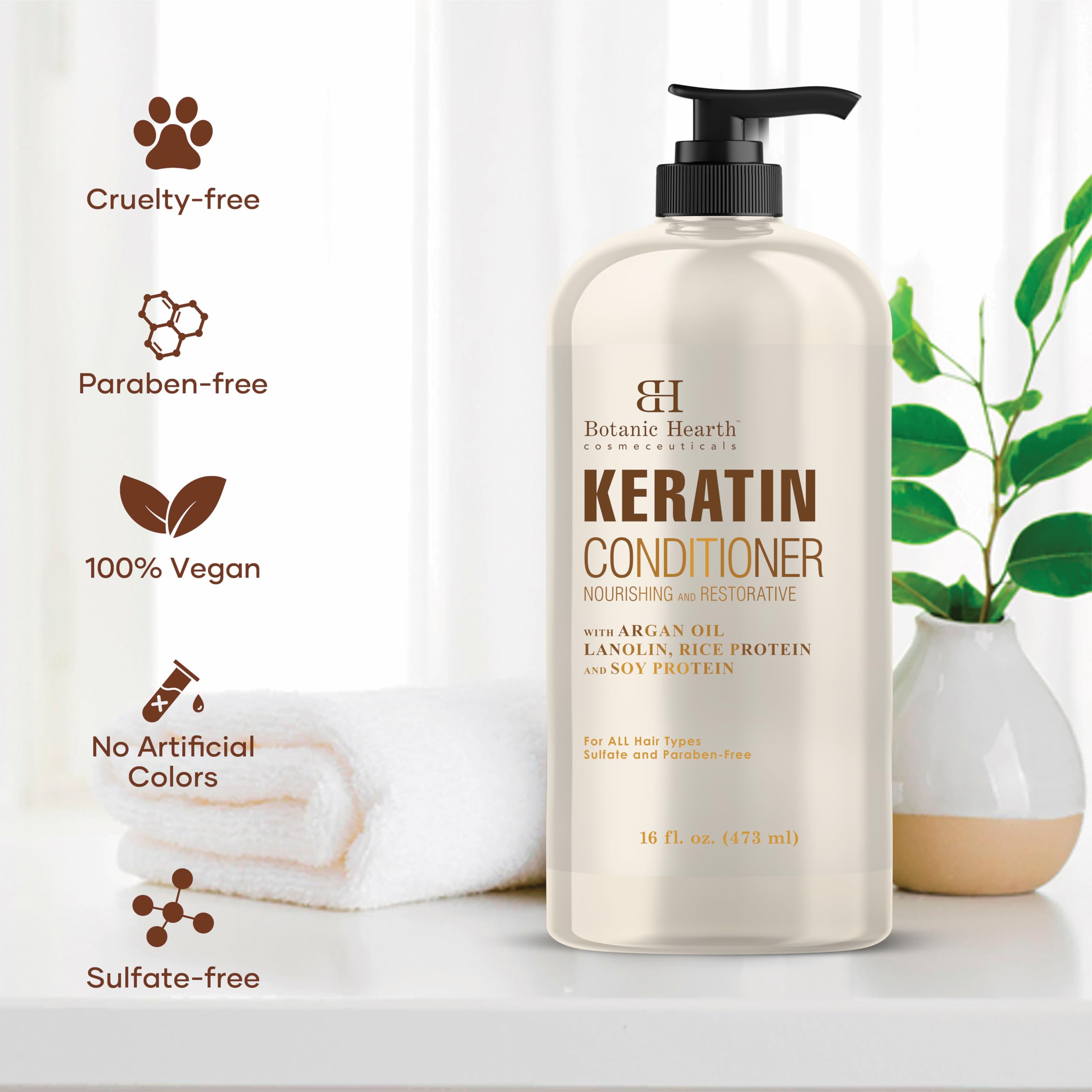 Acondicionador apto para cabello teñido, Botanic Hearth cuida el color.