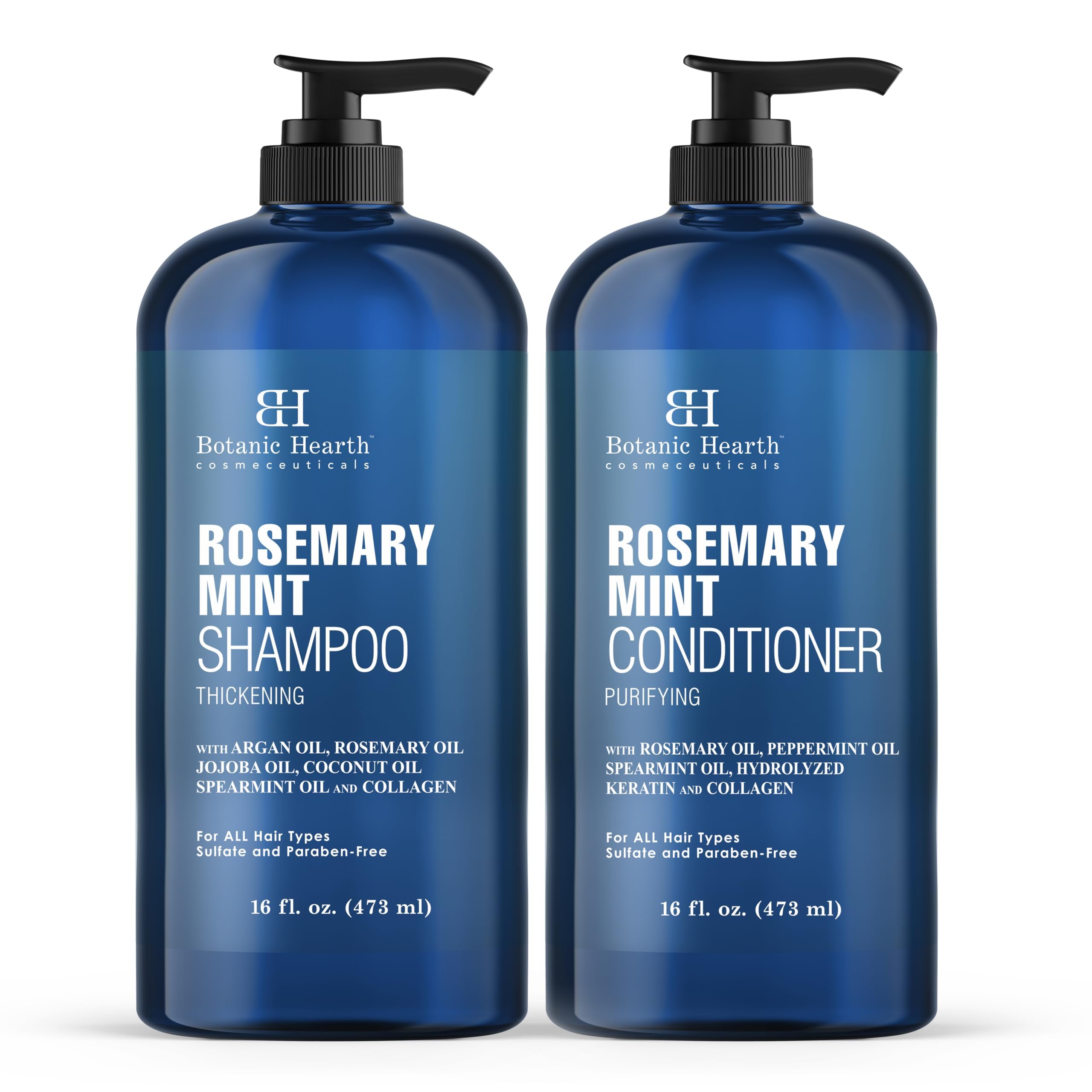 Botanic Hearth Shampoo Romero Menta: fortalece el cabello y aporta brillo saludable.