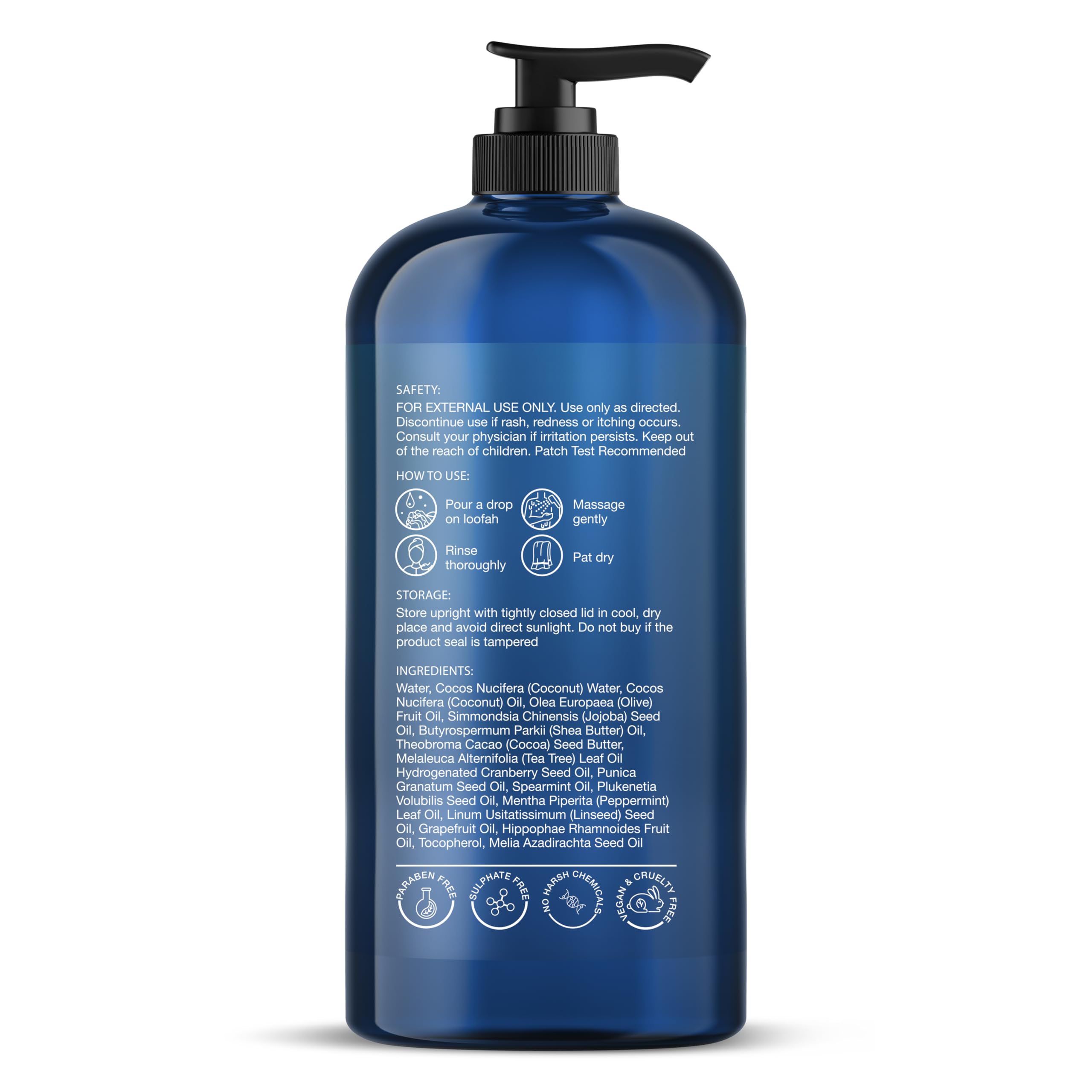 Botanic Hearth gel con Tea Tree y Menta, ingredientes naturales para piel equilibrada.