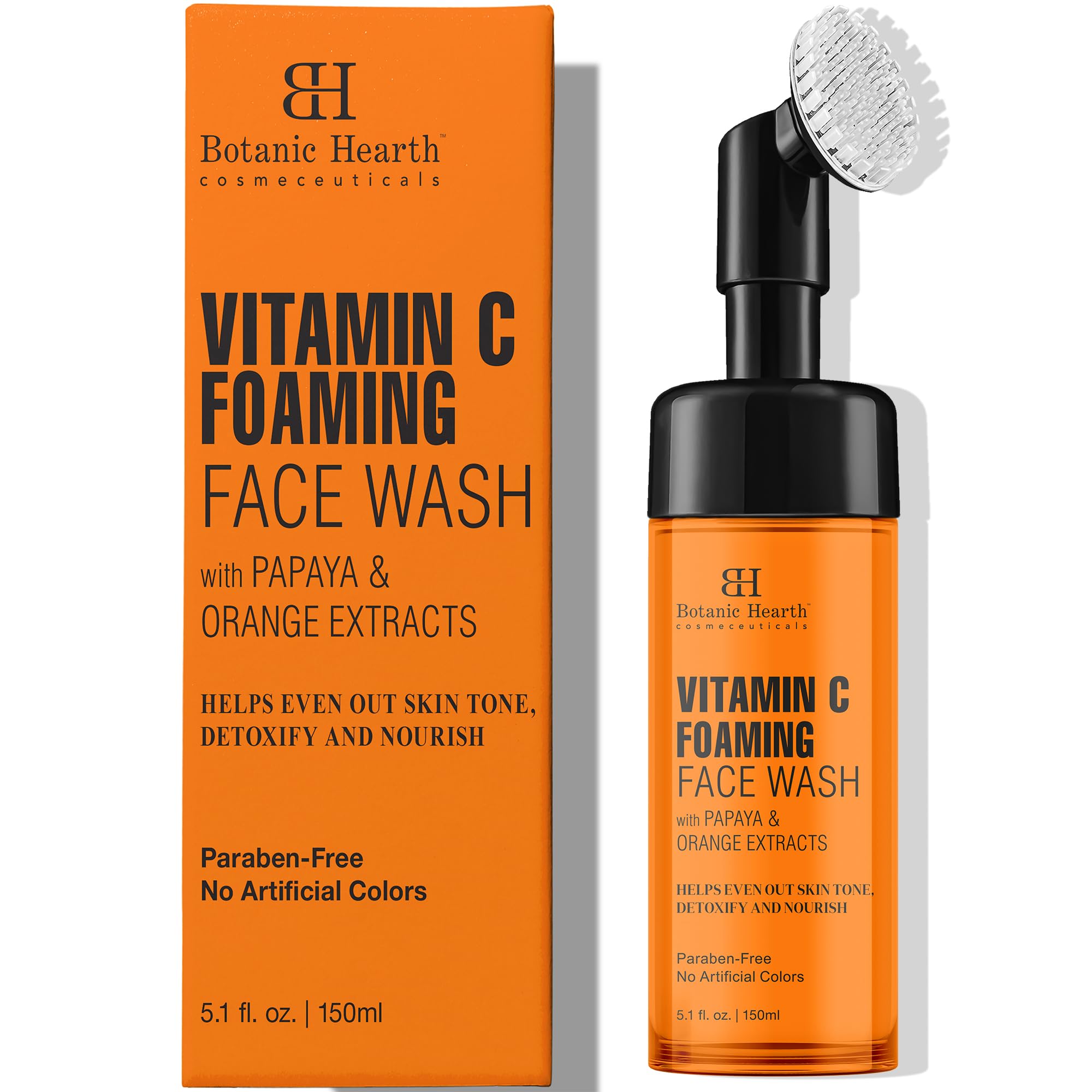 Botanic Hearth vitamina C limpiador facial con cepillo silicona para piel suave