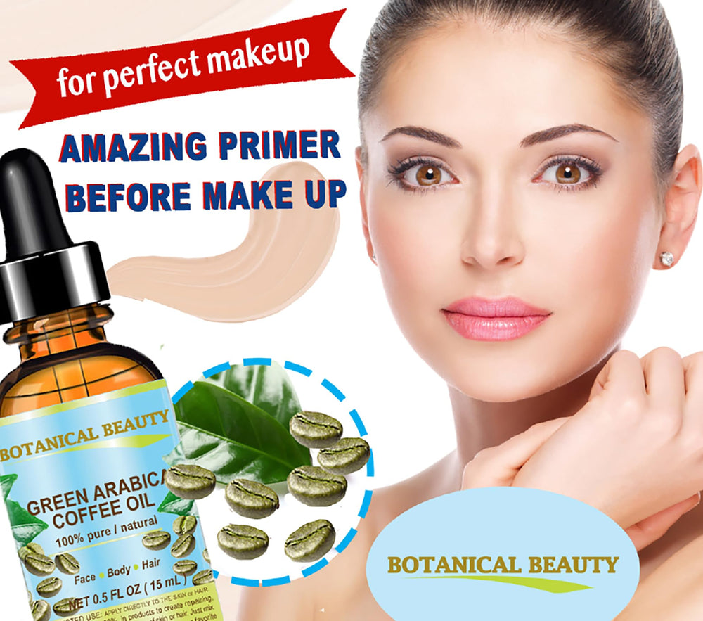 Botanical Beauty Aceite de Café Verde Arábica para uñas, cutículas suaves y fortalecimiento.