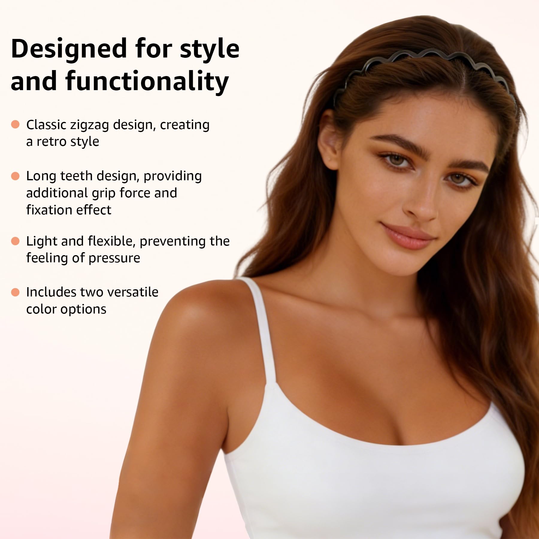 Botanikind diadema zigzag ideal para entrenamientos y rutinas de belleza.